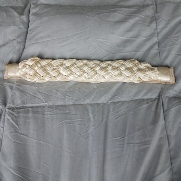 Vintage Carolyn Tanner Braided Belt White Cottagecore Boho Feminine Small XS - Picture 2 of 13